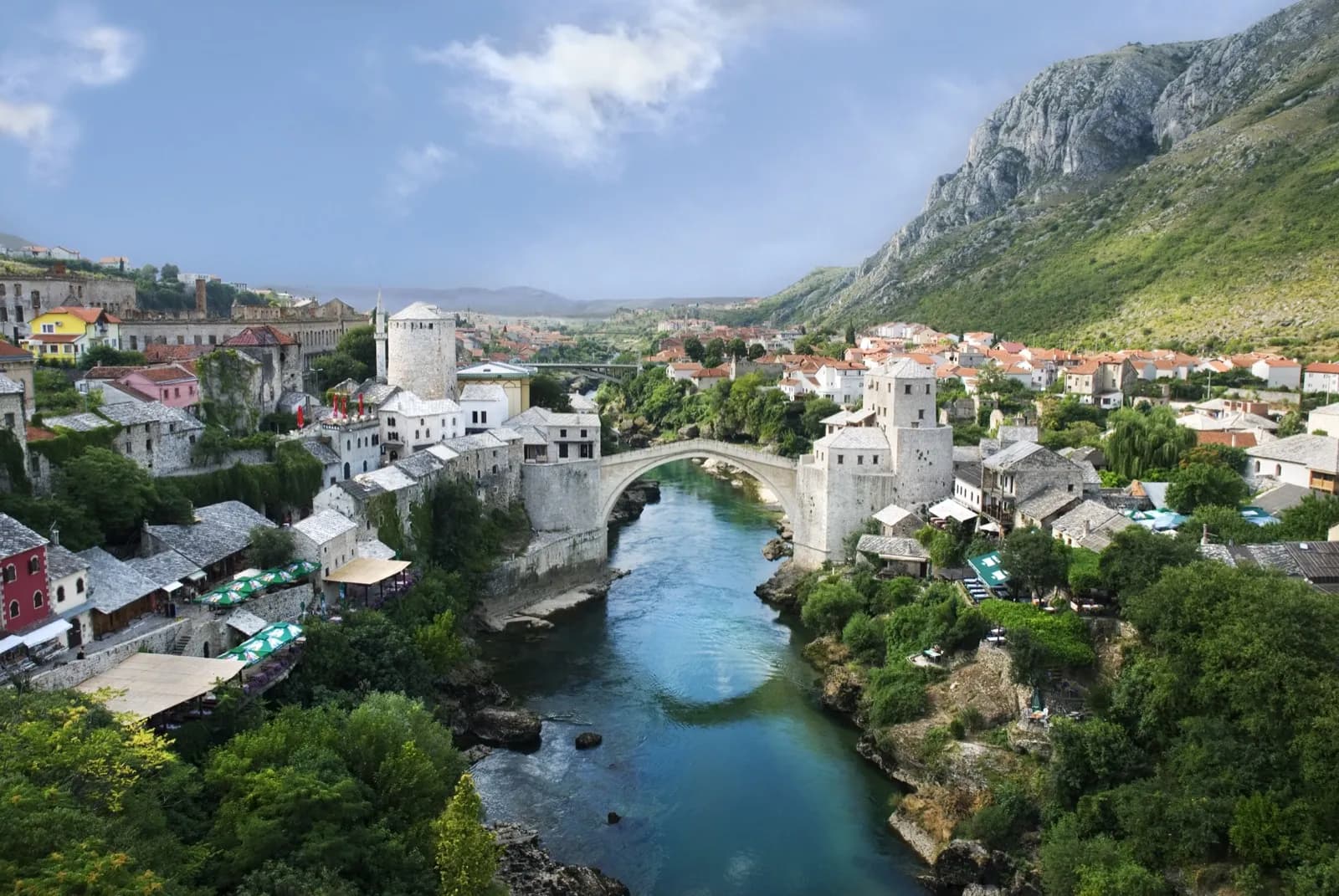 Panorama of Mostar and Stari Most